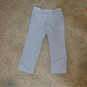 Talbots Blue and White Striped Chino Shorts